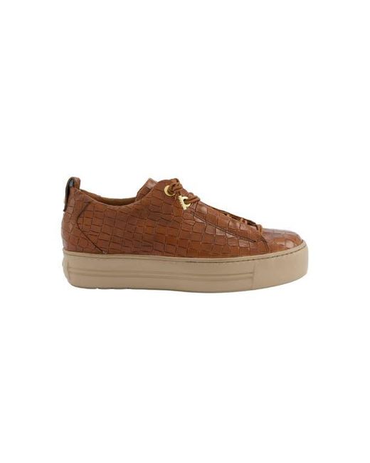 Paul Green Brown Zena Leopard Print Platform Sneaker