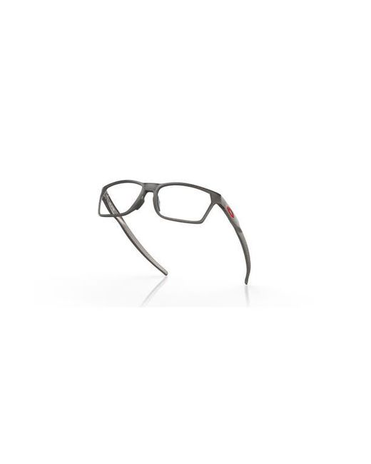 Oakley Gray 55Mm Rectangle Optical Glasses for men