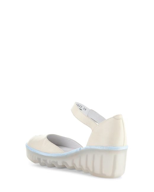 Fly London White Biso Wedge Pump