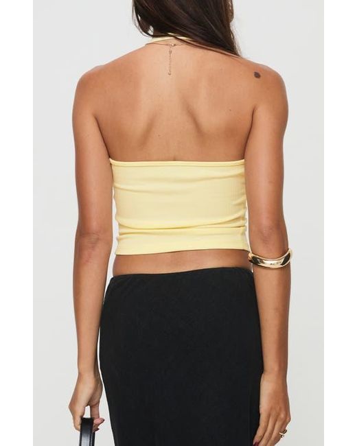 Princess Polly Black You'Ve Got The Love Rosette Halter Top