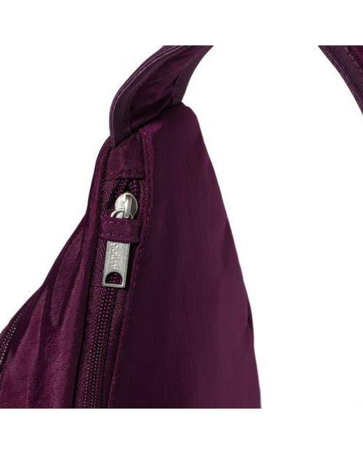 Baggallini Purple Securtex Anti-Theft Daytripper Sling Bag