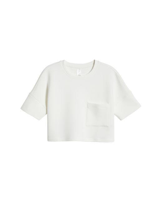Spanx White Spanx Airessentials Crop Pocket T-shirt