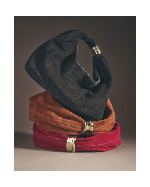 Madewell Black The Suede Mini Ring Pouch