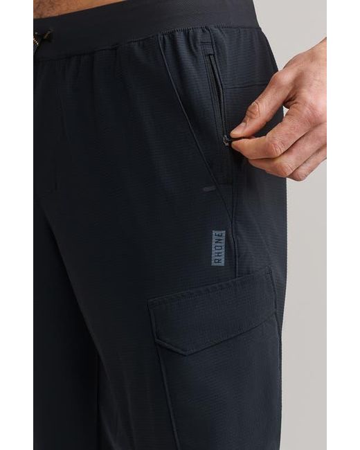 Rhone Blue Invictus Stretch Nylon Ripstop Cargo Joggers for men