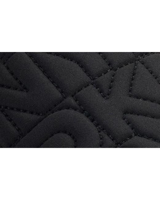 DKNY Black Logo Quilt Platform Sandal