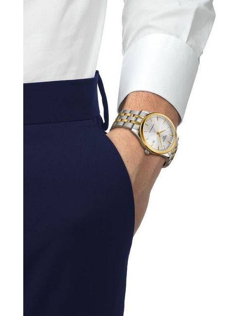 Tissot Metallic Classic Dream Powermatic 80 Two-Tone Bracelet Watch, 40Mm for men