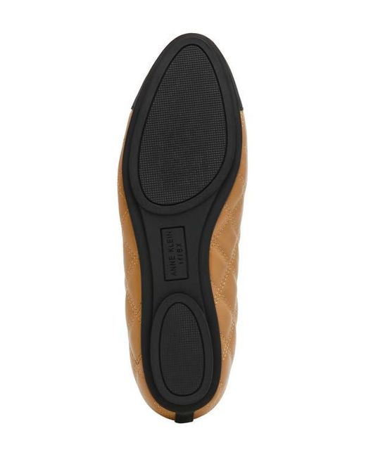 Anne Klein Black Luci Cap Toe Ballet Flat