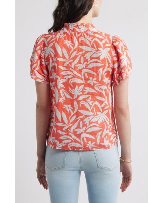 Caslon Red Ruffle Top