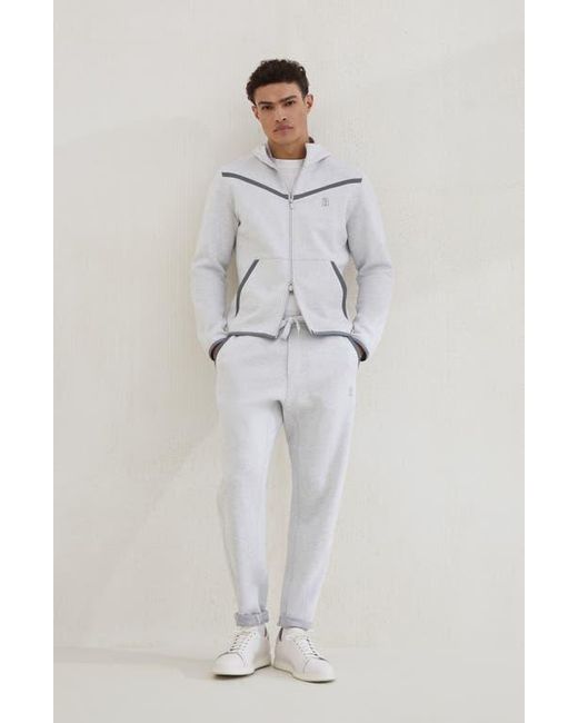 Brunello Cucinelli Gray Double Cloth Sweatshirt for men