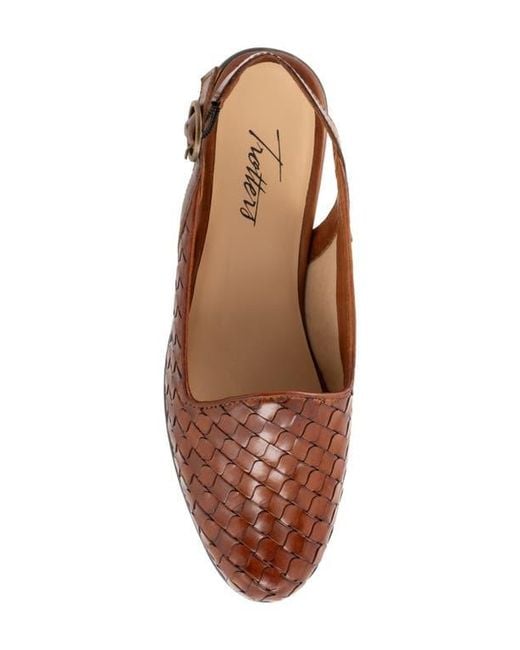 Trotters Brown Lea Slingback Flat