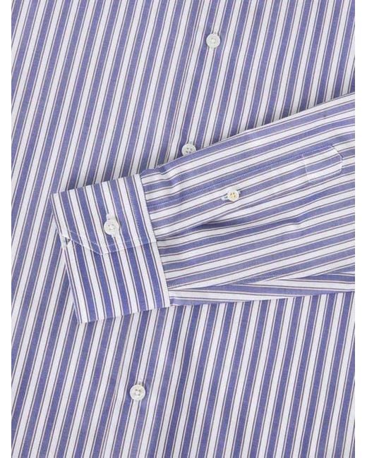 Robert Talbott Purple Reynolds Contemporary Multi Stripe Twill Shirt for men