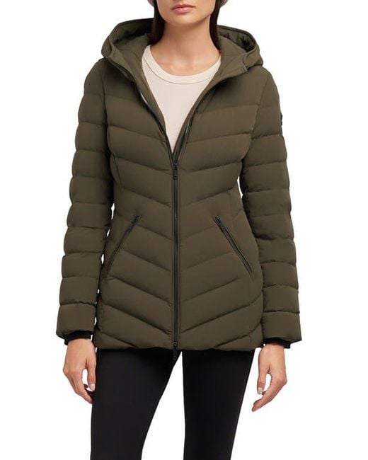 Moose Knuckles Green Rockcliff 5 Water Repellent Hooded 800 Fill Power Down Puffer Jacket
