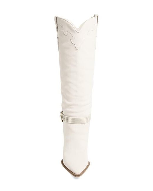Steve Madden White Kyndall Tall Boot