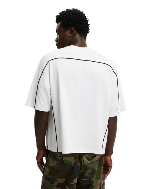 Cotton On White Cropped Fit T-Shirt for men