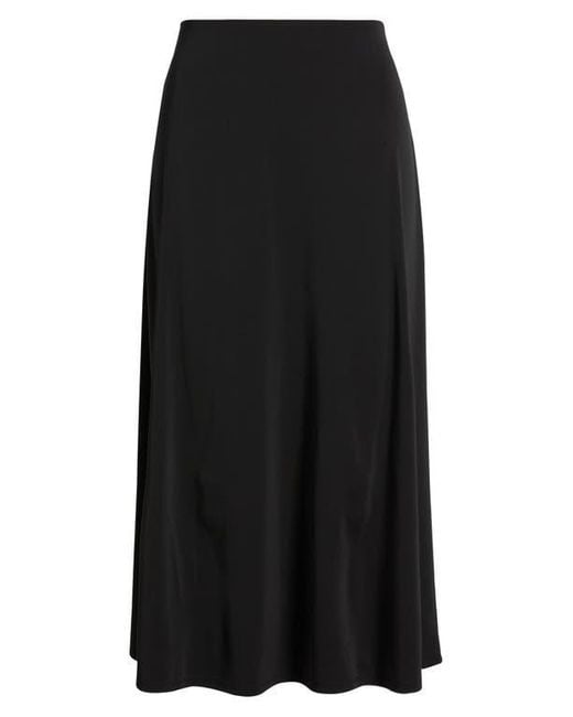 NIC+ZOE Black Crepe Midi Slip Skirt