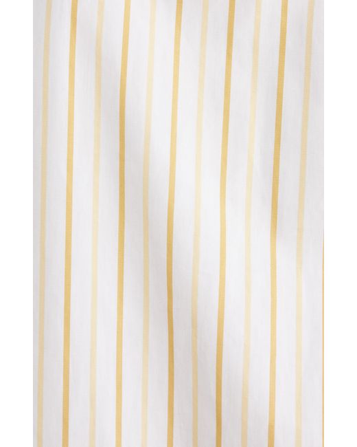 Dries Van Noten White Clavini Stripe Cotton Poplin Button-up Shirt