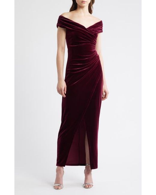off the shoulder white dress near me Silk White Off-The-Shoulder Column Gown 14 / Silk White
