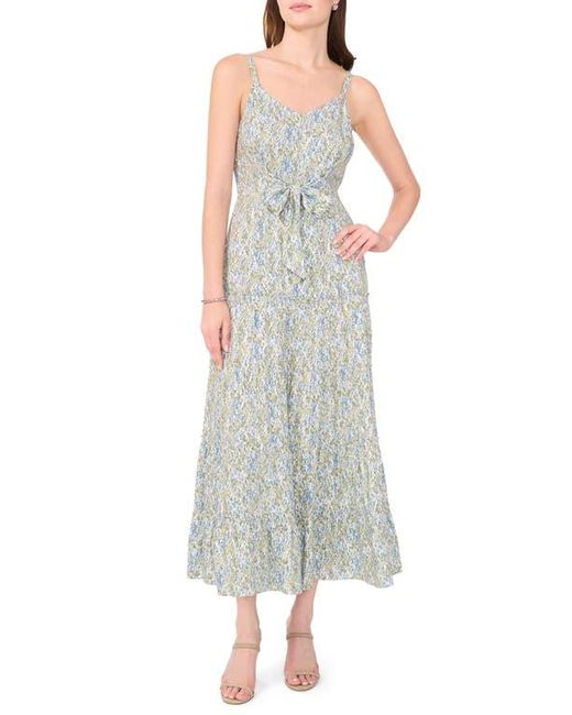 Halogen® Multicolor Abstract Print Tie Front Midi Dress