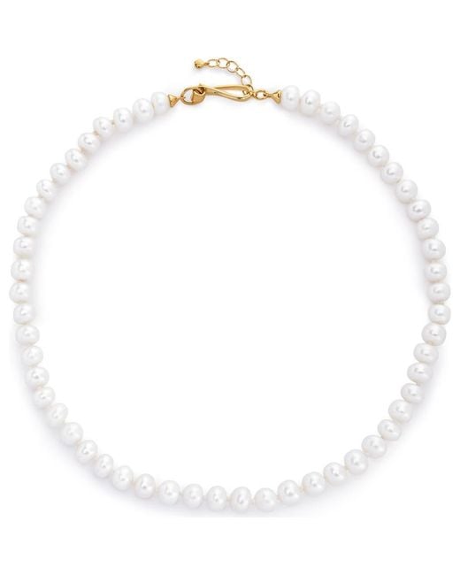 Monica Vinader White Nomade Bold Pearl Necklace