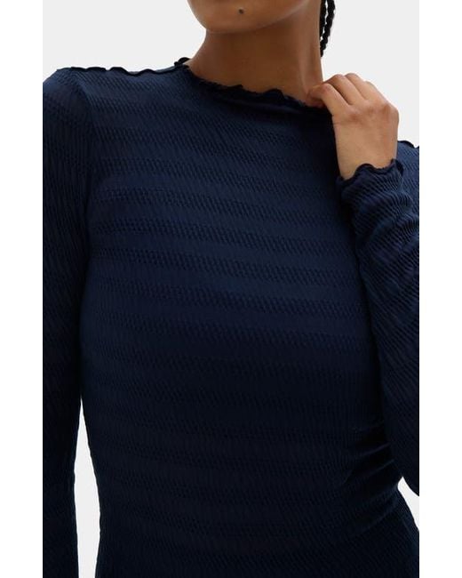 Halfdays Blue Ynes Texture Top