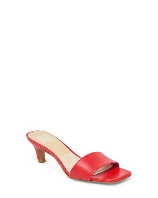 Dolce Vita Red Rexa Kitten Heel Slide Sandal