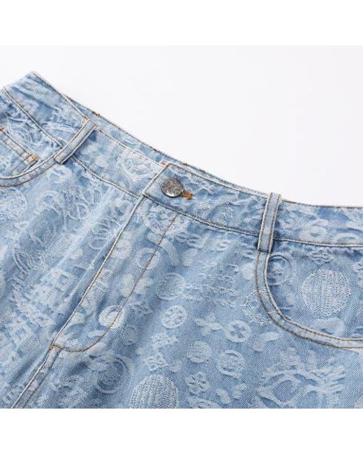 VERYRARE Blue Monogram Pants for men