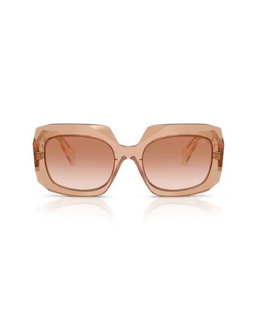 Prada Pink 55Mm Square Sunglasses