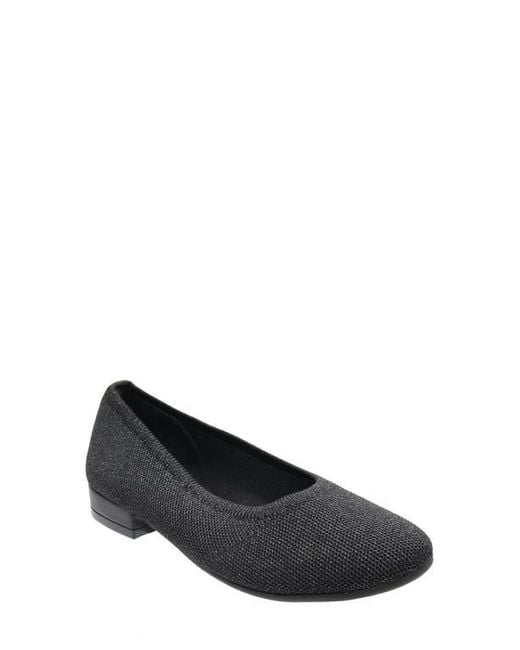 David Tate Black Runway Ballet Flat
