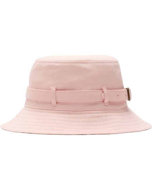 Burberry Pink Gabardine Bucket Hat for men