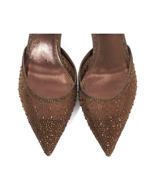 Dune Brown Charismatic Ankle Strap Pump