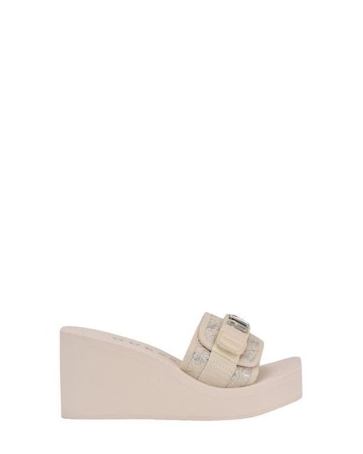 Guess Natural Dellean Platform Wedge Sandal