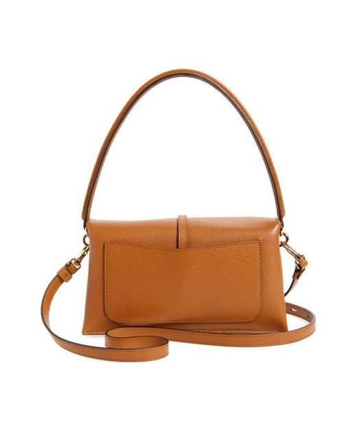 Tod's Brown Mini T Timeless Leather Shoulder Bag