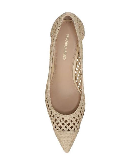 Veronica Beard Natural Rita Raffia Pointed Toe Pump