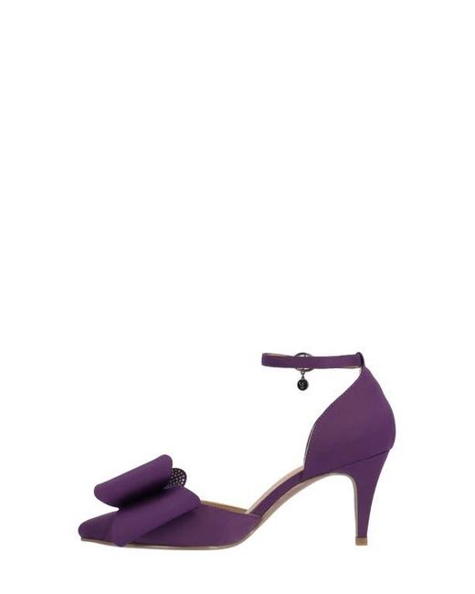 J. Reneé Purple Pammie Pointed Toe Ankle Strap Pump
