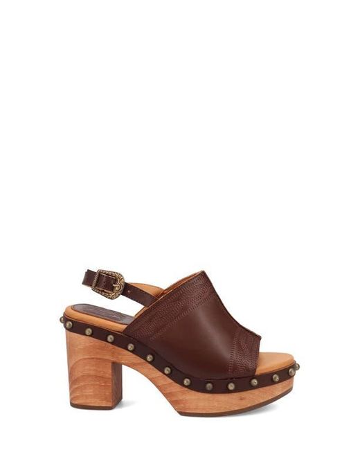 Dingo Brown Clover Slingback Platform Sandal