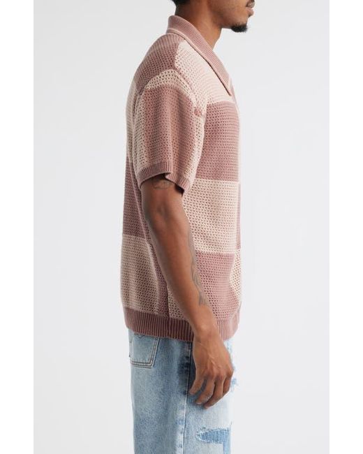 DIET STARTS MONDAY Pink Checker Cotton Button-Up Shirt for men