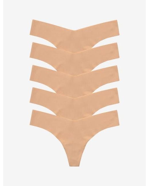 Commando Natural Classic Solid Thong 5-Pack