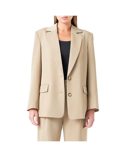 Grey Lab Natural Oversize Blazer