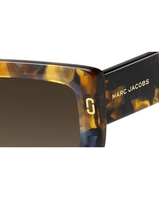 Marc Jacobs 52Mm Gradient Square Sunglasses in Brown | Lyst