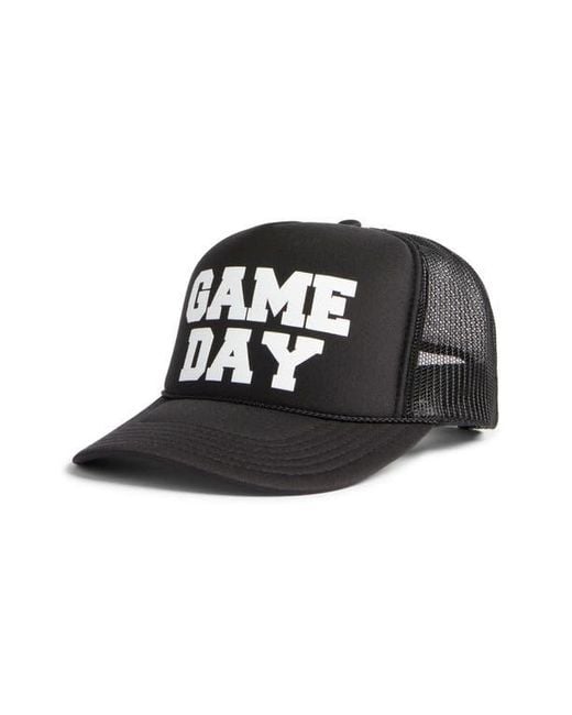 Friday Feelin Black Game Day Trucker Hat