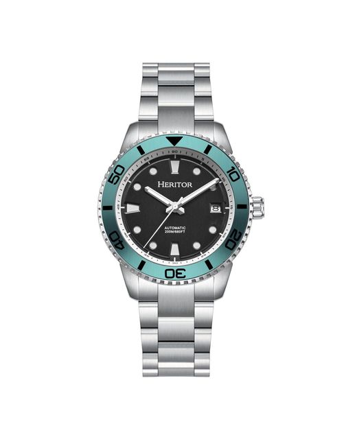 Heritor Metallic Bexley Automatic Divers Watch for men