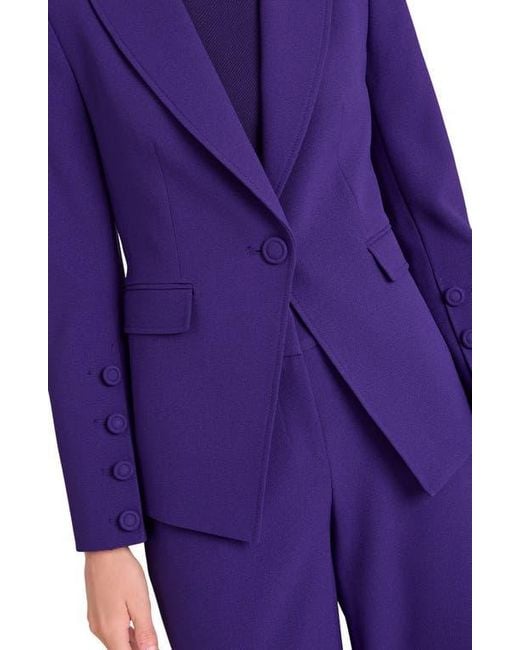 Tahari Purple One-Button Blazer