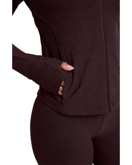 Beyond Yoga Purple Space Dye Trails Active Jacket