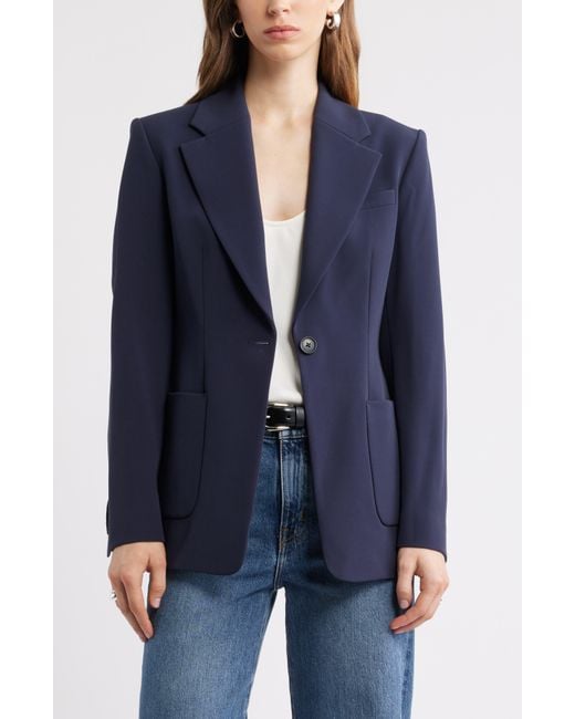 Nordstrom Blue Fitted Blazer