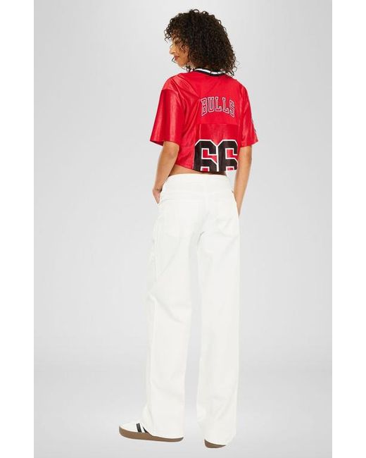 Kancan White Penny Low Slung Baggy Jeans