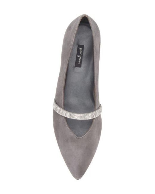 Paul Green Gray Wendy Pointed Toe Flat