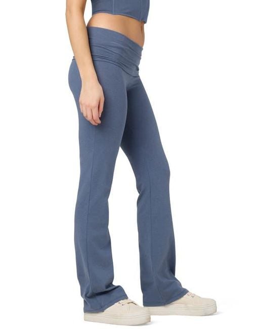 Florence By Mills Blue Fold Down Flare Pants