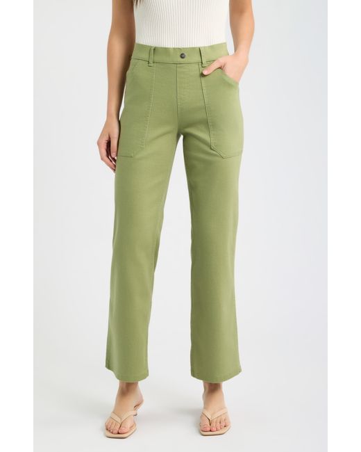 Hue Green Canvas Utility Pants