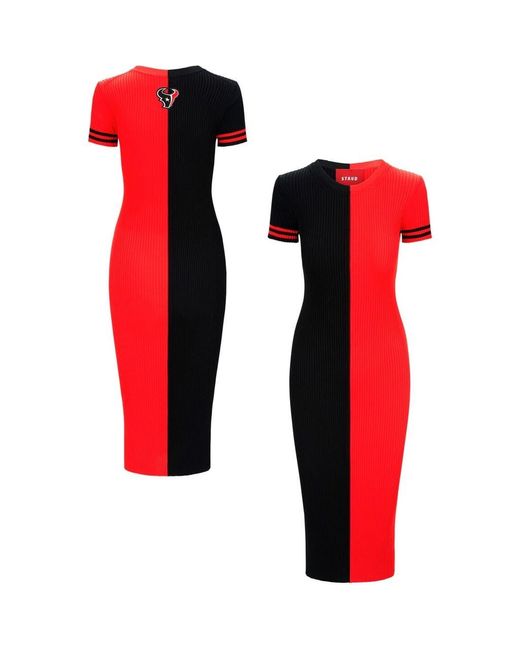 Staud Red Houston Texans Colleen Dress