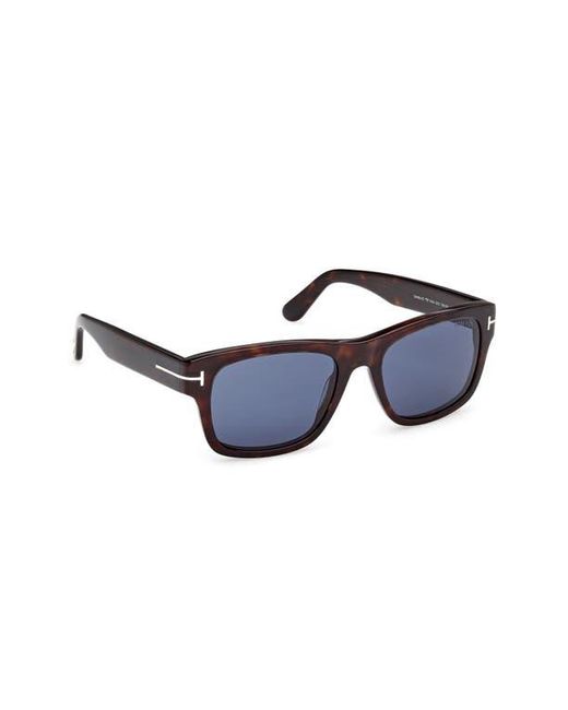 Tom Ford Blue Smith-02 55Mm Rectangular Sunglasses for men